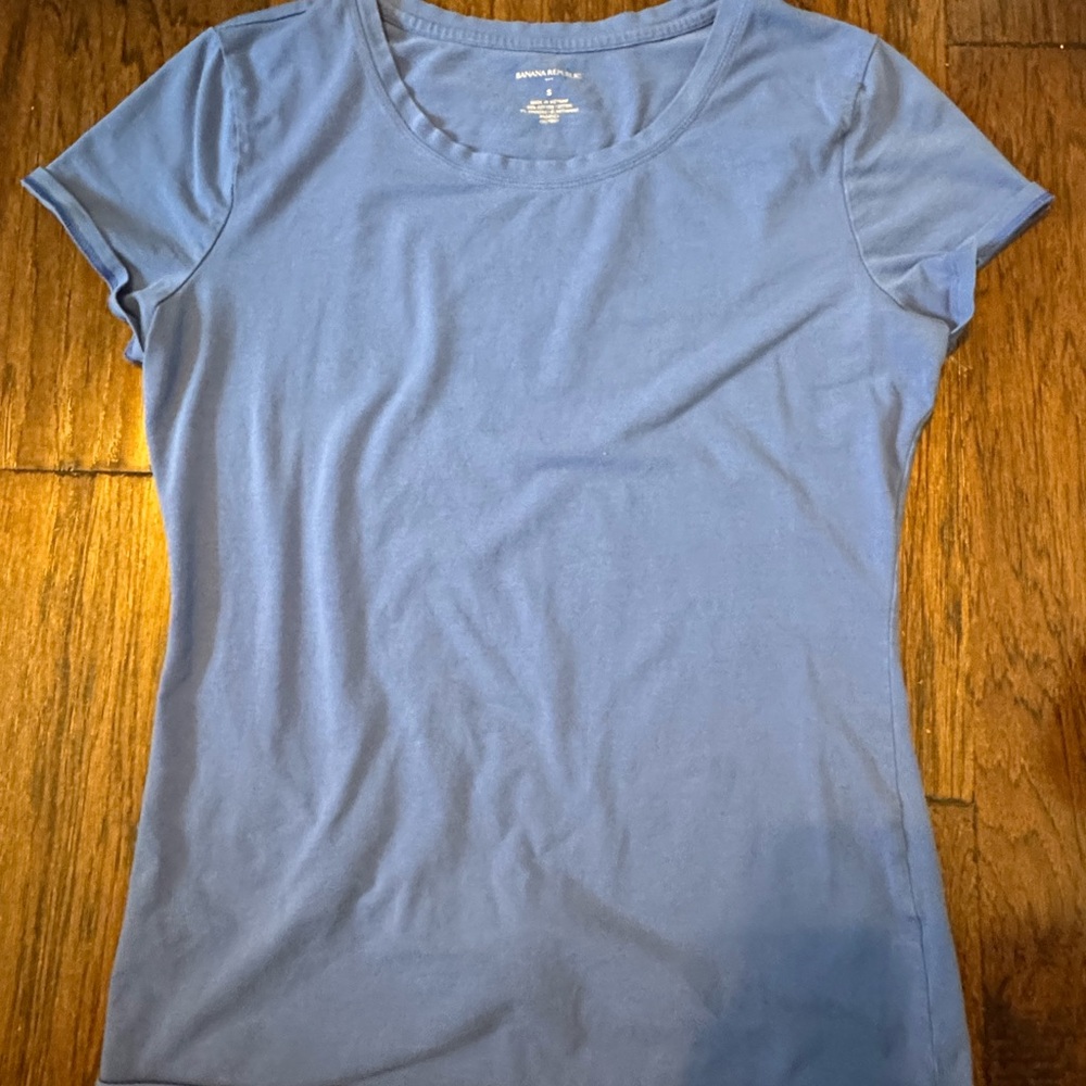 Banana Republic Light Blue Short Sleeve Tee